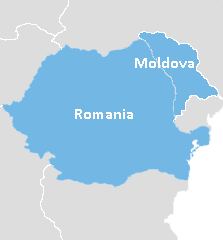 Map of Romanian speaking areas